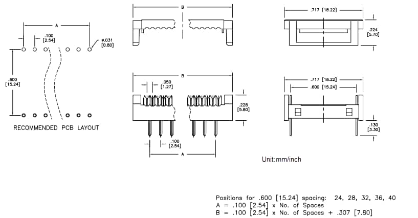 Mechanical Drawing - Adam Tech IDC Connectors